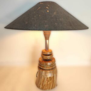 Lampe en Bois et Cuivre
